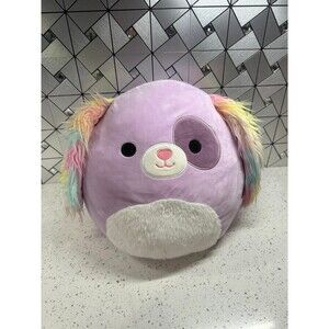 SQUISHMALLOWS Barb The Dog 11" Stuffed Plush Toy Purple Rainbow Puppy Floppy Ear